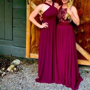 Women’s Lulus long maroon formal dress